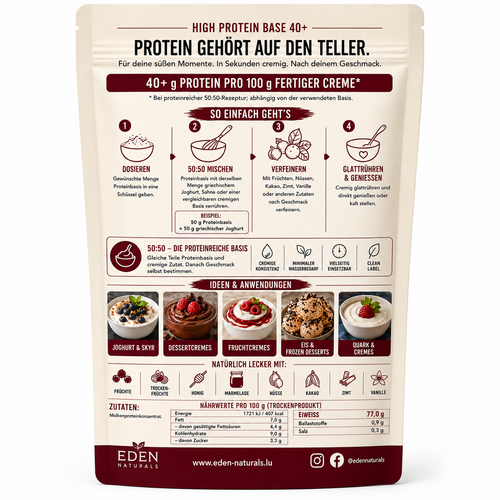 Eden Naturals High Protein Base · Cremes & Desserts